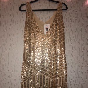 Pretty Guide Sequin Flapper Dress